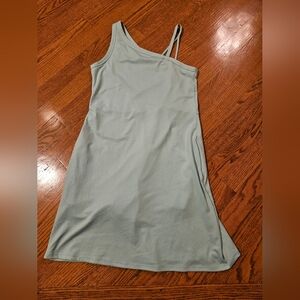 All in Motion One-Shoulder Dress in Soft Blue